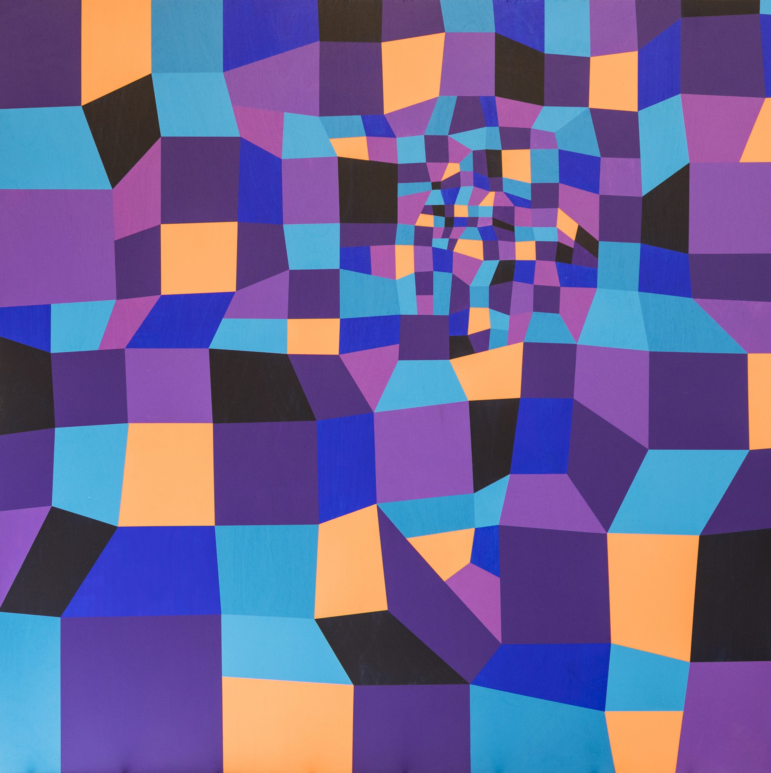 Farbraum - Lila/Orange - Acrylmalerei